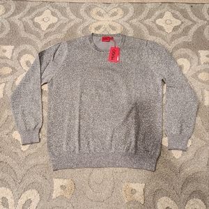 Hugo Boss Sweater Silver Bright Color Round Beck Men's Size XL
